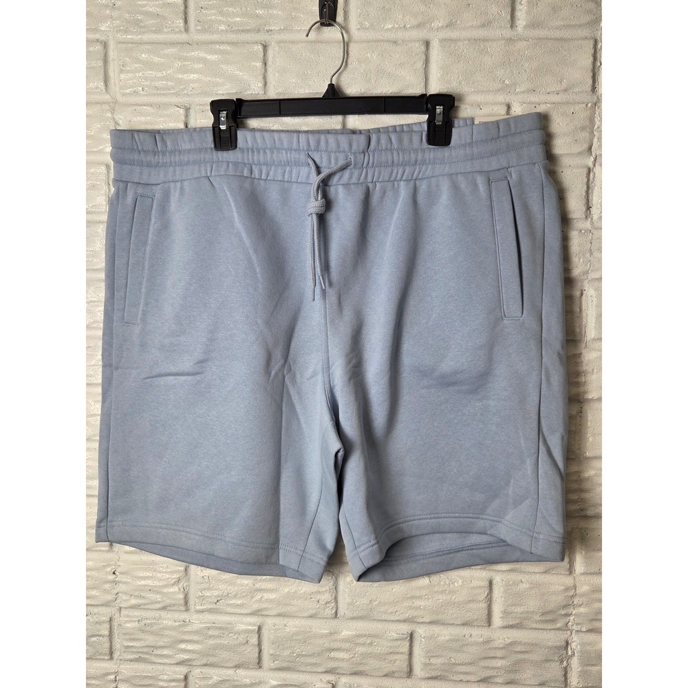 H&M Men's size 3XL Fleece shorts Blue Regular Fit Elastic Waist NWT